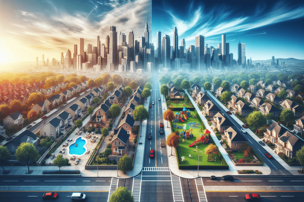 banlieue vs centre-ville immobilier, où investir locatif, rentabilité banlieue vs centre-ville